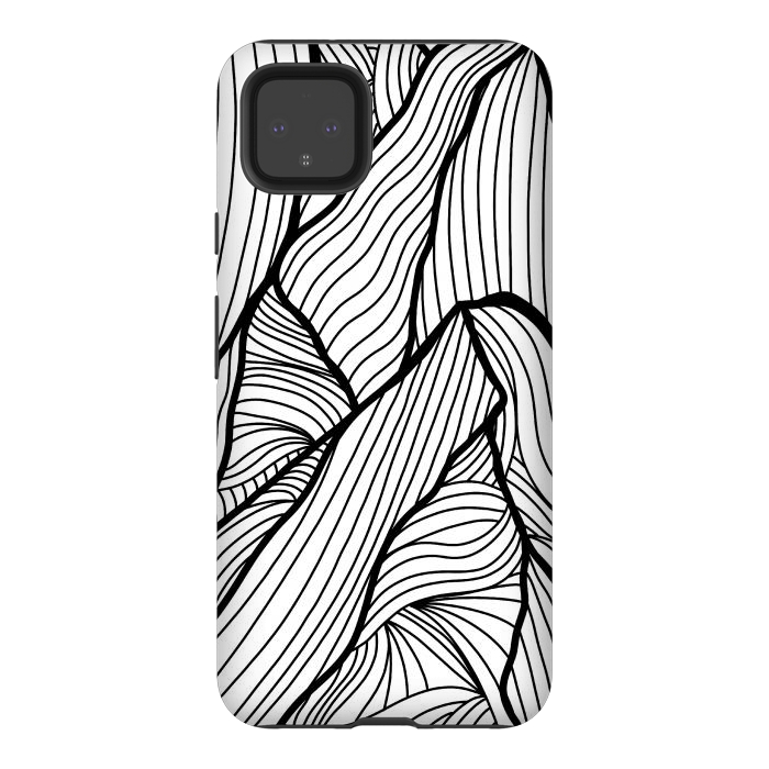 Pixel 4XL StrongFit Mountains of lines by Steve Wade (Swade)