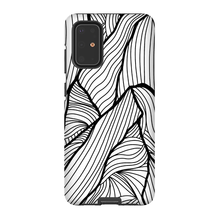 Galaxy S20 Plus StrongFit Mountains of lines by Steve Wade (Swade)