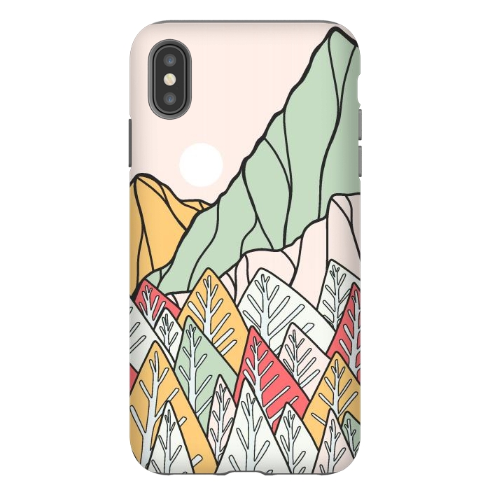 iPhone Xs Max StrongFit Autumnal forest mountains by Steve Wade (Swade)