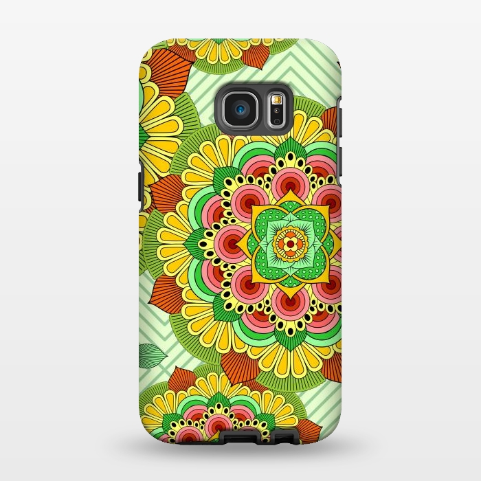 Galaxy S7 EDGE StrongFit Mandala African Zen Floral Ethnic Art Textile by ArtsCase