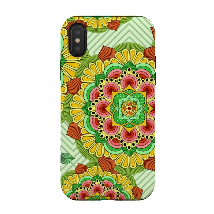 iPhone Xs / X StrongFit Mandala African Zen Floral Ethnic Art Textile by ArtsCase