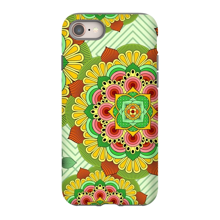 iPhone 8 StrongFit Mandala African Zen Floral Ethnic Art Textile by ArtsCase