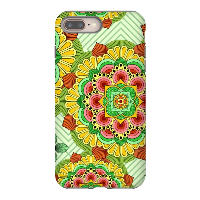 iPhone 8 plus StrongFit Mandala African Zen Floral Ethnic Art Textile by ArtsCase