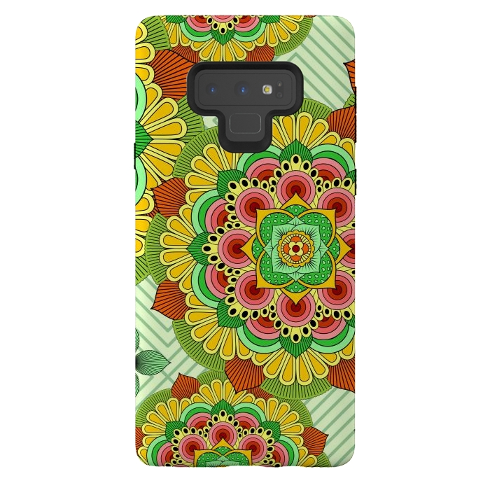 Galaxy Note 9 StrongFit Mandala African Zen Floral Ethnic Art Textile by ArtsCase