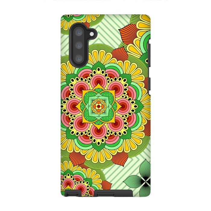 Galaxy Note 10 StrongFit Mandala African Zen Floral Ethnic Art Textile by ArtsCase