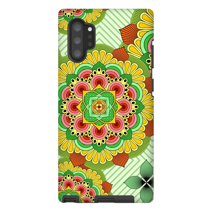 Galaxy Note 10 plus StrongFit Mandala African Zen Floral Ethnic Art Textile by ArtsCase