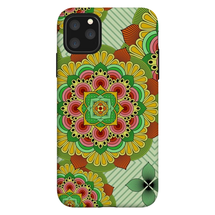 iPhone 11 Pro Max StrongFit Mandala African Zen Floral Ethnic Art Textile by ArtsCase