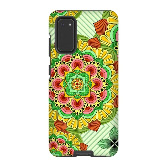 Galaxy S20 StrongFit Mandala African Zen Floral Ethnic Art Textile by ArtsCase