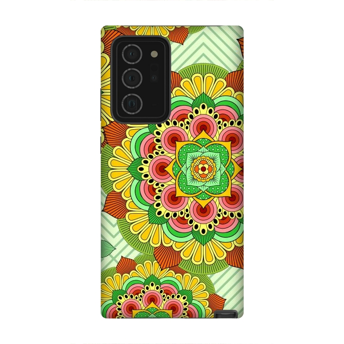Galaxy Note 20 Ultra StrongFit Mandala African Zen Floral Ethnic Art Textile by ArtsCase