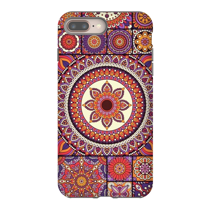 iPhone 8 plus StrongFit Mandala Pattern Design with Period Decorative Elements by ArtsCase
