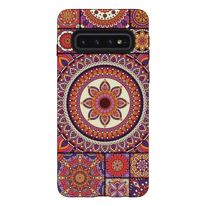 Galaxy S10 StrongFit Mandala Pattern Design with Period Decorative Elements by ArtsCase