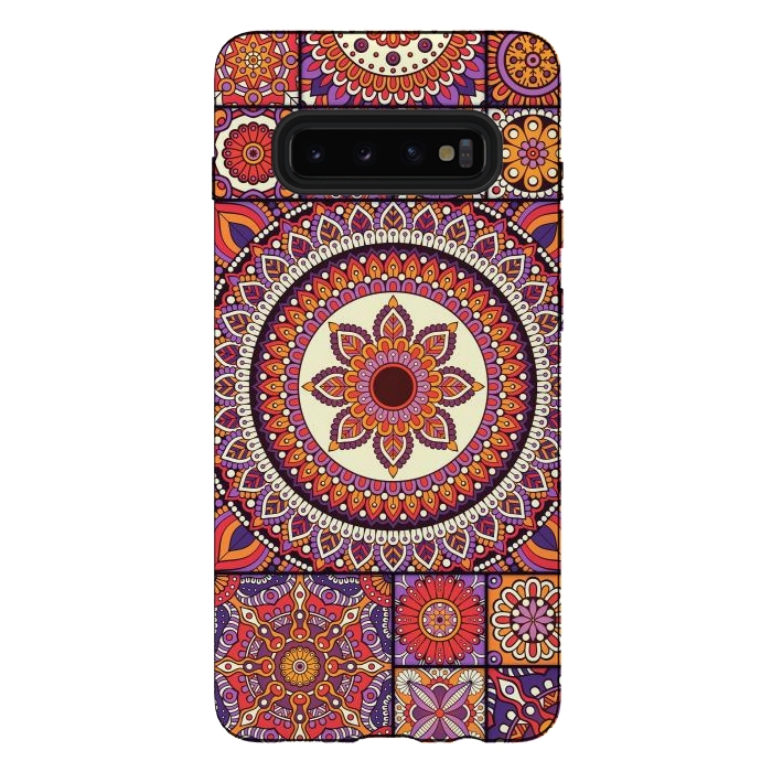 Galaxy S10 plus StrongFit Mandala Pattern Design with Period Decorative Elements by ArtsCase