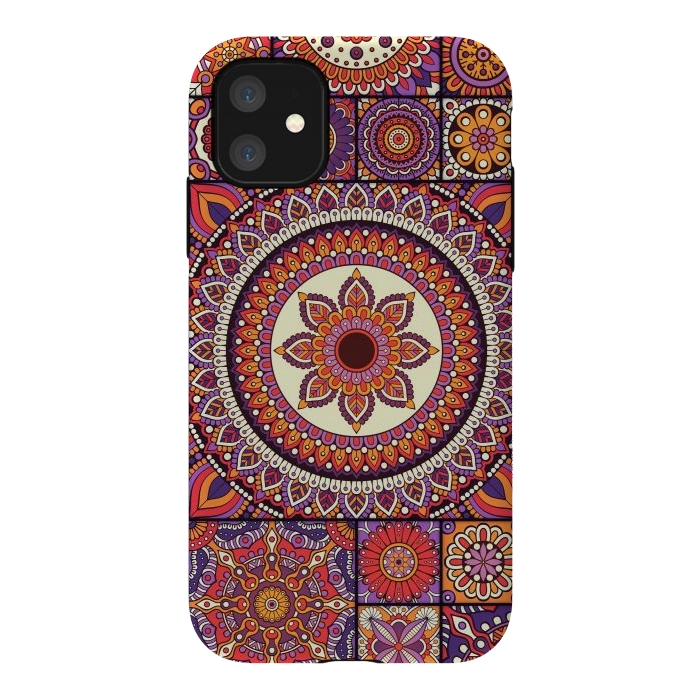 iPhone 11 StrongFit Mandala Pattern Design with Period Decorative Elements by ArtsCase