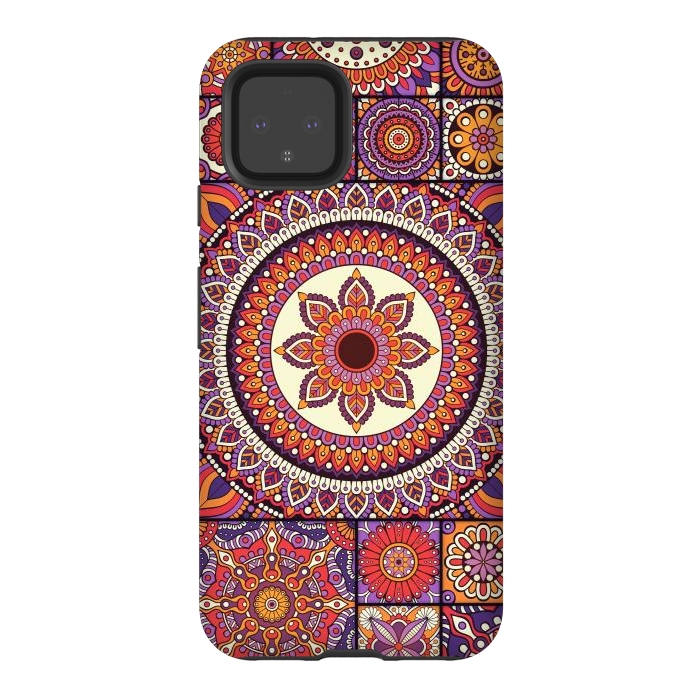 Pixel 4 StrongFit Mandala Pattern Design with Period Decorative Elements by ArtsCase