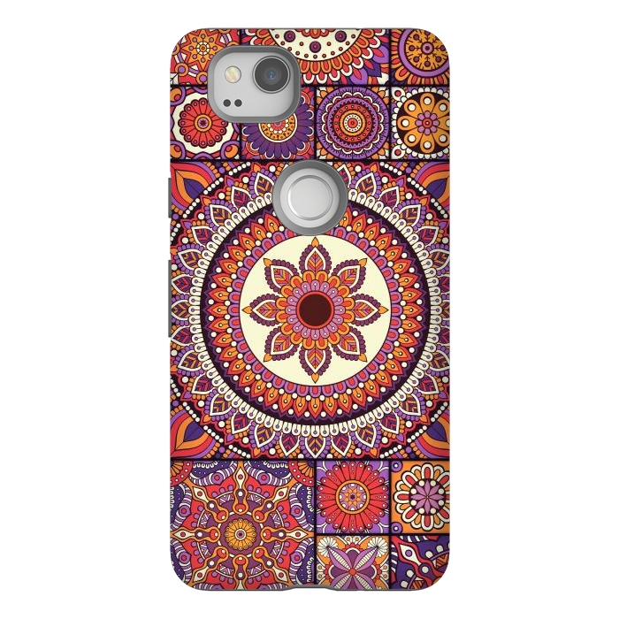 Pixel 2 StrongFit Mandala Pattern Design with Period Decorative Elements by ArtsCase