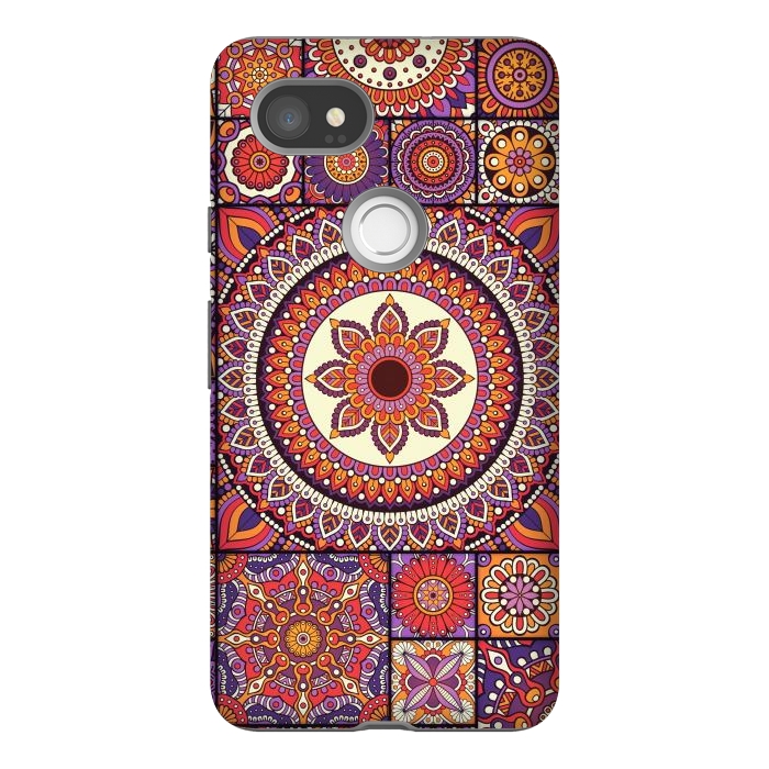 Pixel 2XL StrongFit Mandala Pattern Design with Period Decorative Elements by ArtsCase