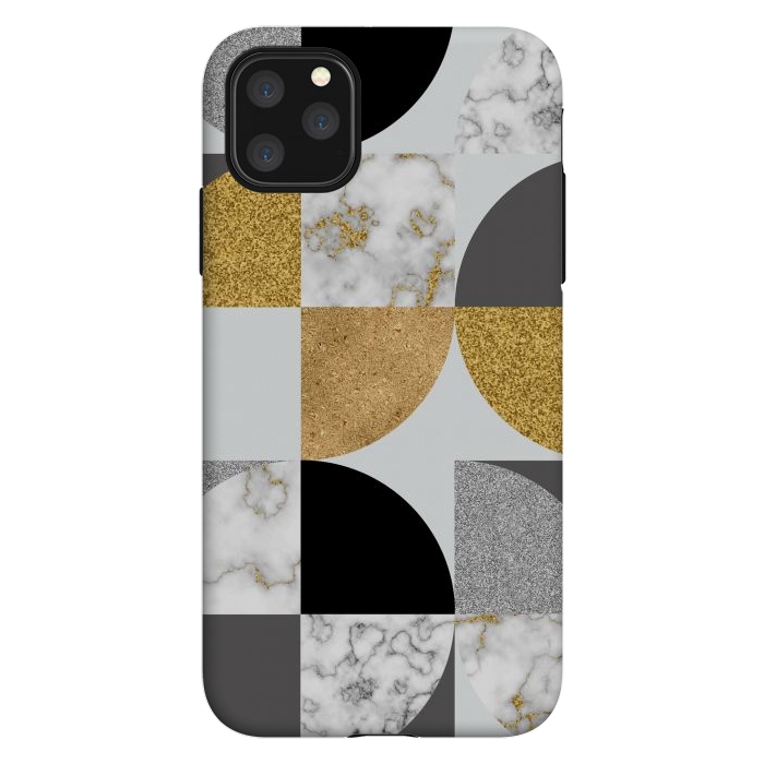 iPhone 11 Pro Max StrongFit Marble Geometric Pattern Semicircles by ArtsCase
