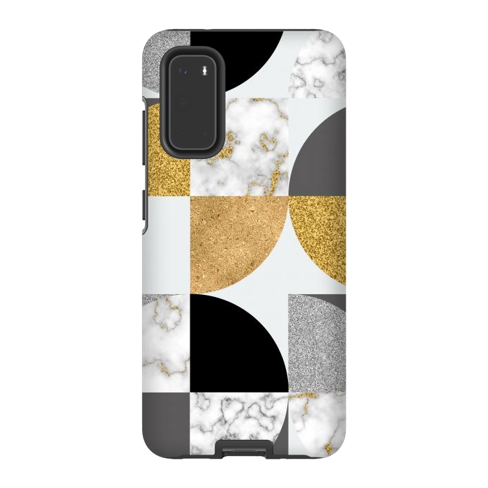 Galaxy S20 StrongFit Marble Geometric Pattern Semicircles by ArtsCase