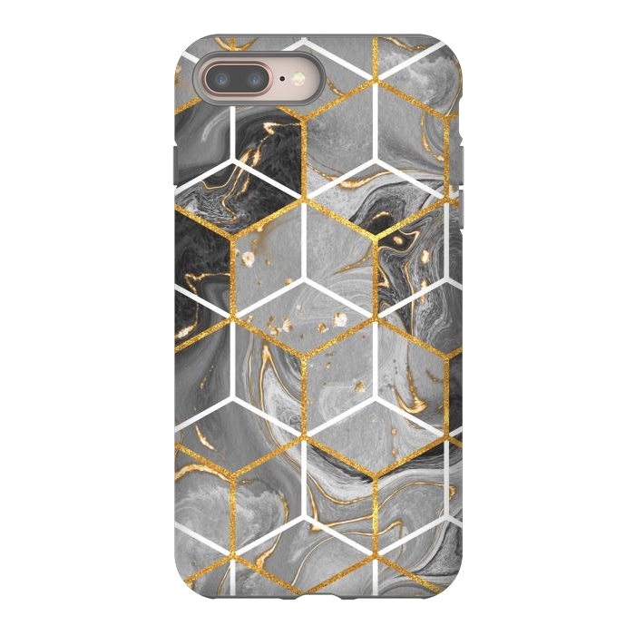 iPhone 7 plus StrongFit Marble Hexagon by ArtsCase