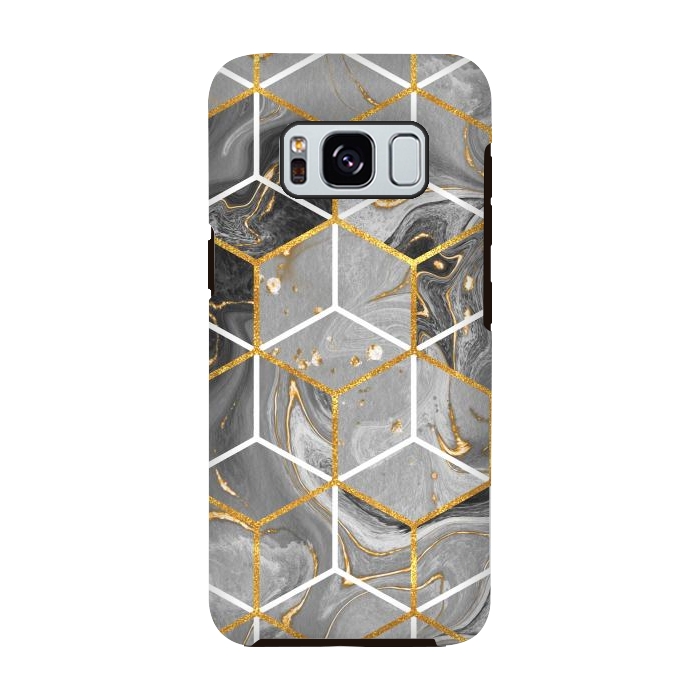 Galaxy S8 StrongFit Marble Hexagon by ArtsCase