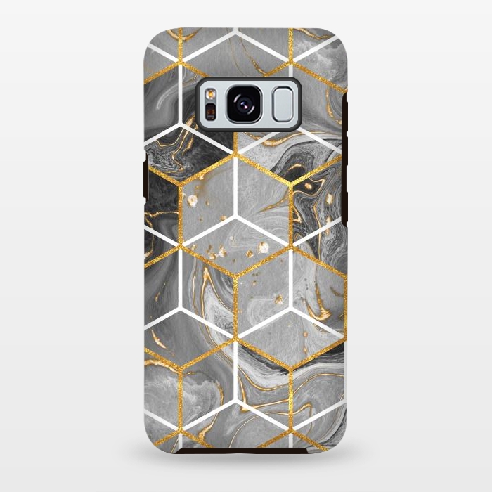 Galaxy S8 plus StrongFit Marble Hexagon by ArtsCase