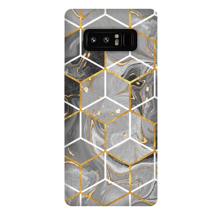 Galaxy Note 8 StrongFit Marble Hexagon by ArtsCase