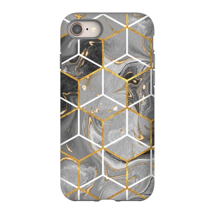 iPhone 8 StrongFit Marble Hexagon by ArtsCase