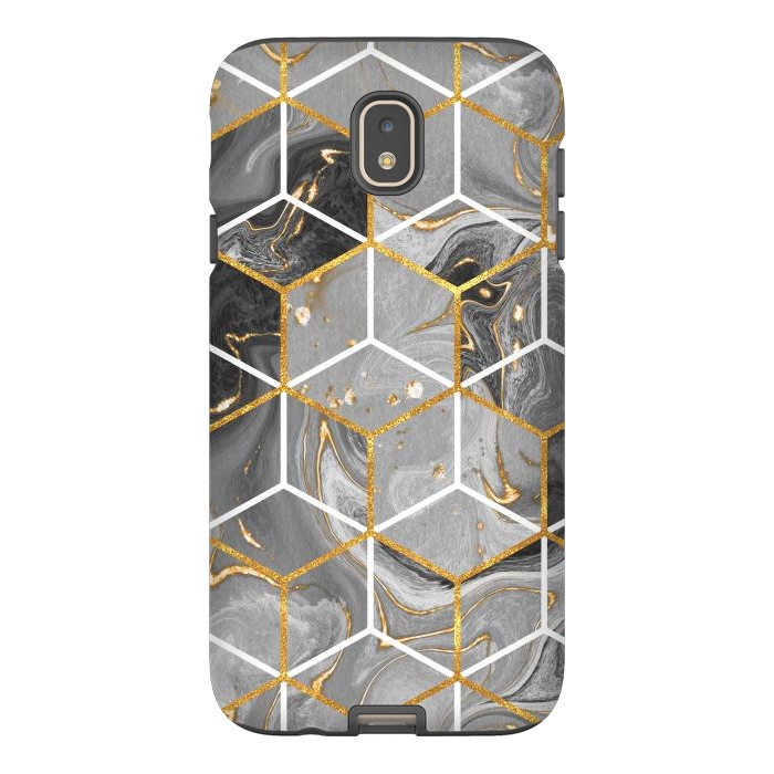 Galaxy J7 StrongFit Marble Hexagon by ArtsCase