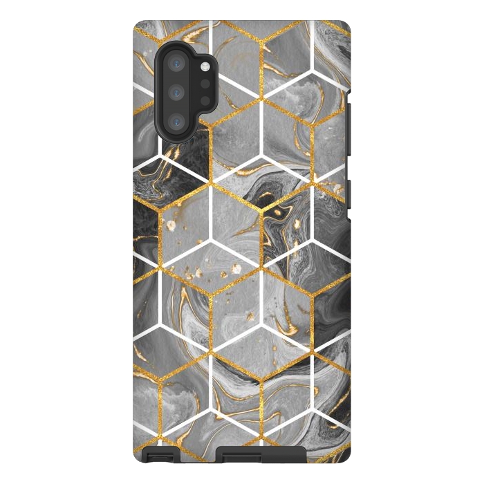 Galaxy Note 10 plus StrongFit Marble Hexagon by ArtsCase