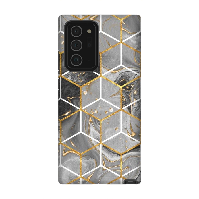 Galaxy Note 20 Ultra StrongFit Marble Hexagon by ArtsCase