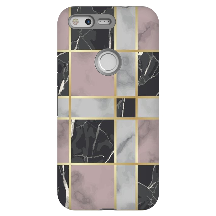 Pixel StrongFit Marble Repeat Marbling Surface with Gold by ArtsCase