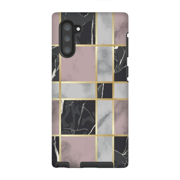 Galaxy Note 10 StrongFit Marble Repeat Marbling Surface with Gold by ArtsCase