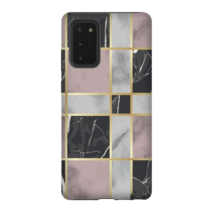 Galaxy Note 20 StrongFit Marble Repeat Marbling Surface with Gold by ArtsCase