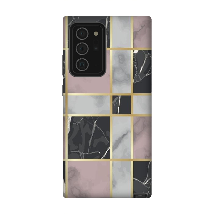 Galaxy Note 20 Ultra StrongFit Marble Repeat Marbling Surface with Gold by ArtsCase