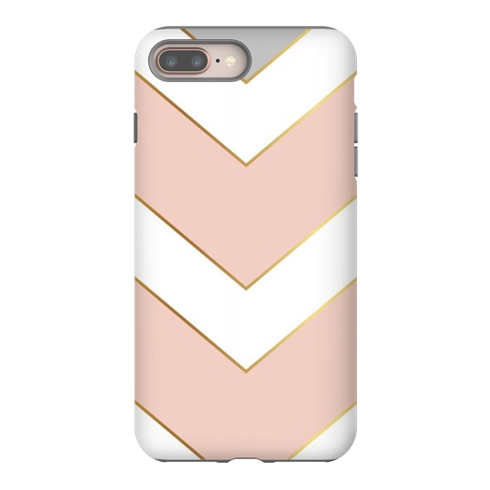 iPhone 7 plus StrongFit Marble with Geometric Design Golden I by ArtsCase