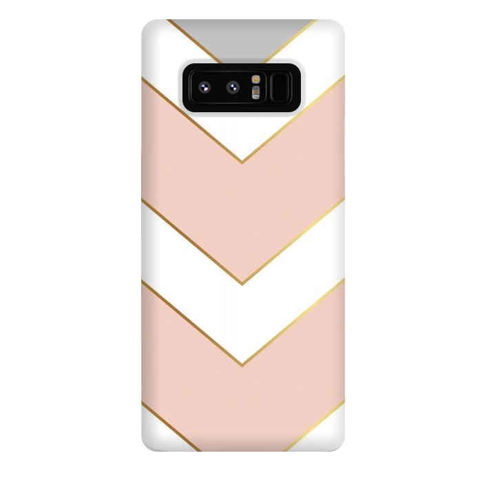 Galaxy Note 8 StrongFit Marble with Geometric Design Golden I by ArtsCase