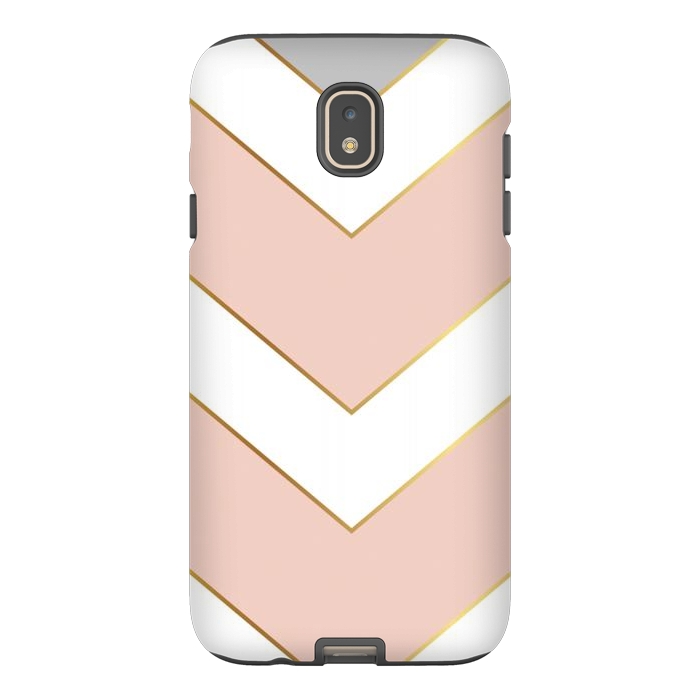 Galaxy J7 StrongFit Marble with Geometric Design Golden I by ArtsCase