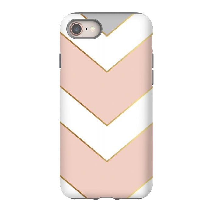 iPhone SE StrongFit Marble with Geometric Design Golden I by ArtsCase