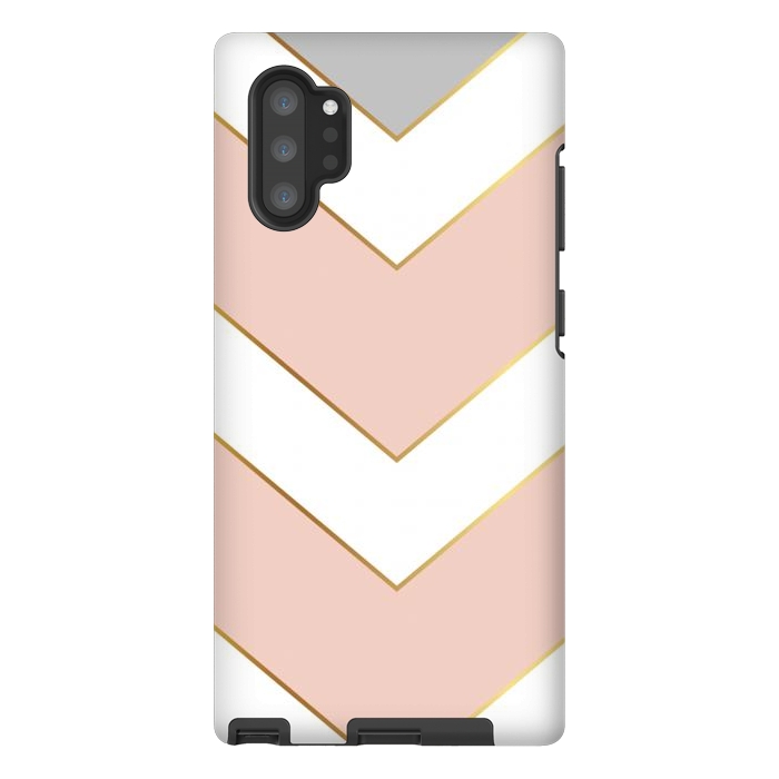 Galaxy Note 10 plus StrongFit Marble with Geometric Design Golden I by ArtsCase