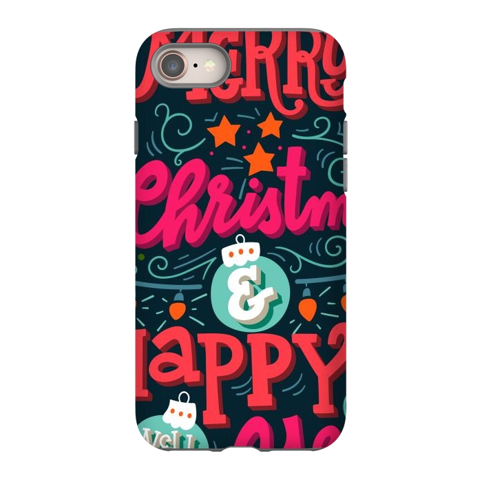 iPhone 8 StrongFit Merry Christmas and Happy New Year 1 by ArtsCase