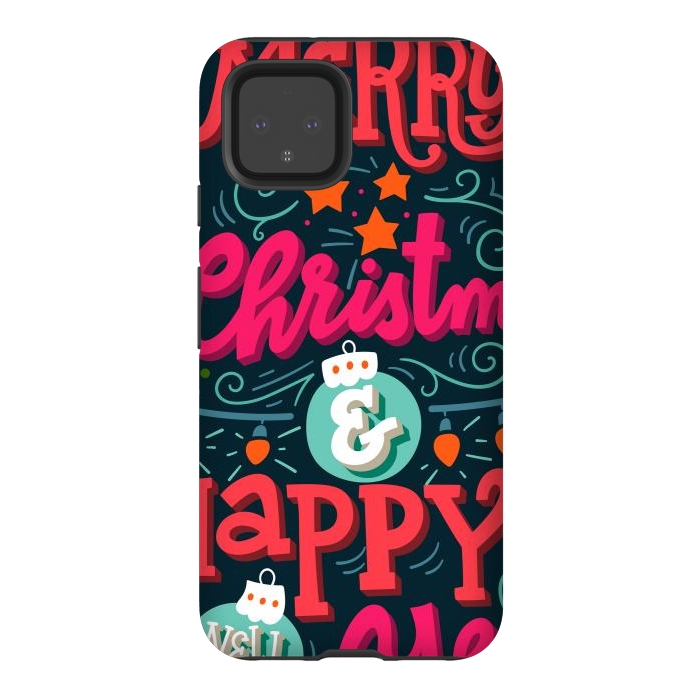 Pixel 4 StrongFit Merry Christmas and Happy New Year 1 by ArtsCase