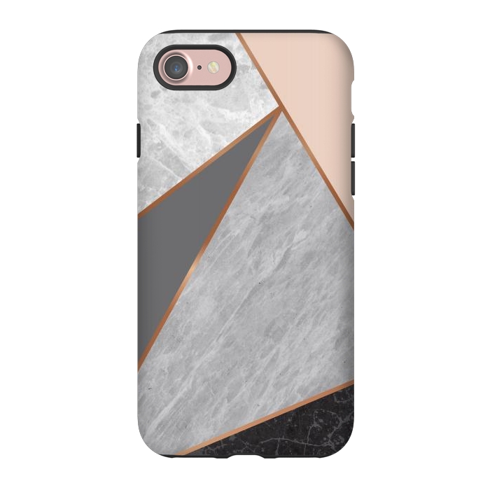 iPhone 7 StrongFit Modern Geometric Minimalist with Marble Texture by ArtsCase