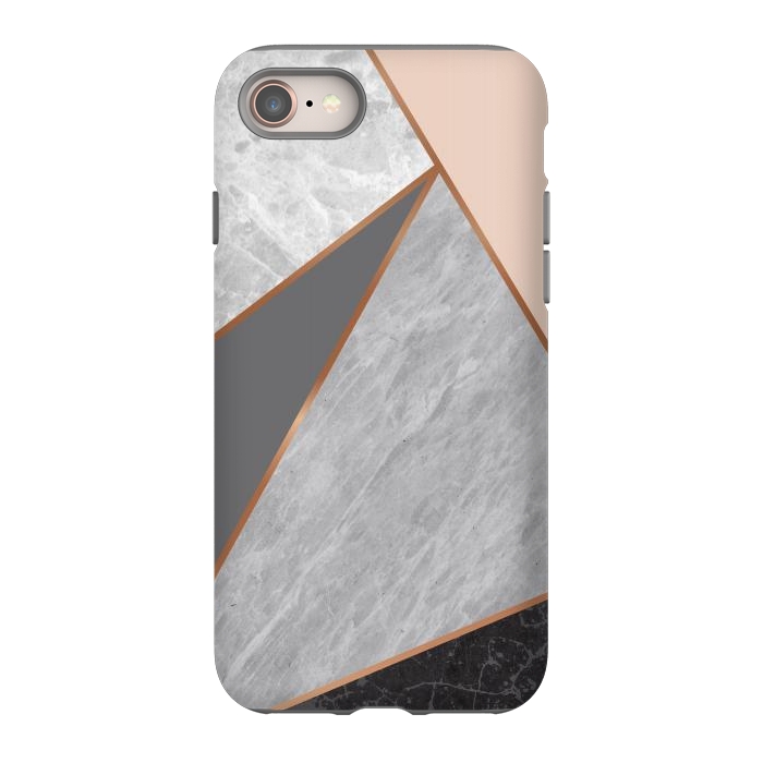 iPhone 8 StrongFit Modern Geometric Minimalist with Marble Texture by ArtsCase