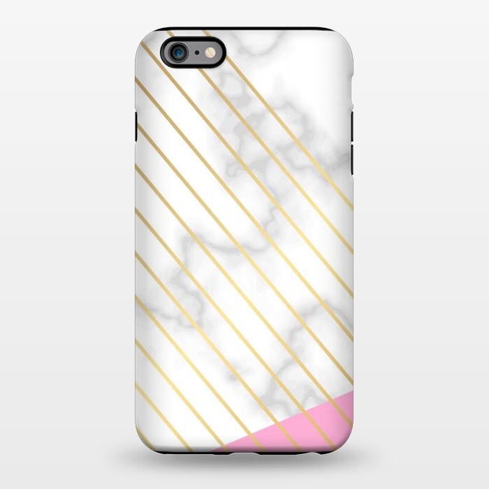 iPhone 6/6s plus StrongFit Modern Marble Design Pink and Gray by ArtsCase