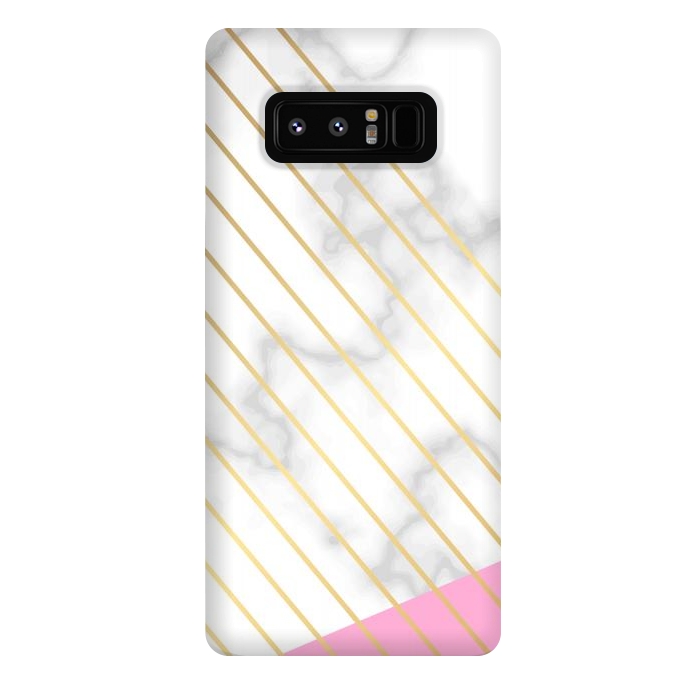 Galaxy Note 8 StrongFit Modern Marble Design Pink and Gray by ArtsCase
