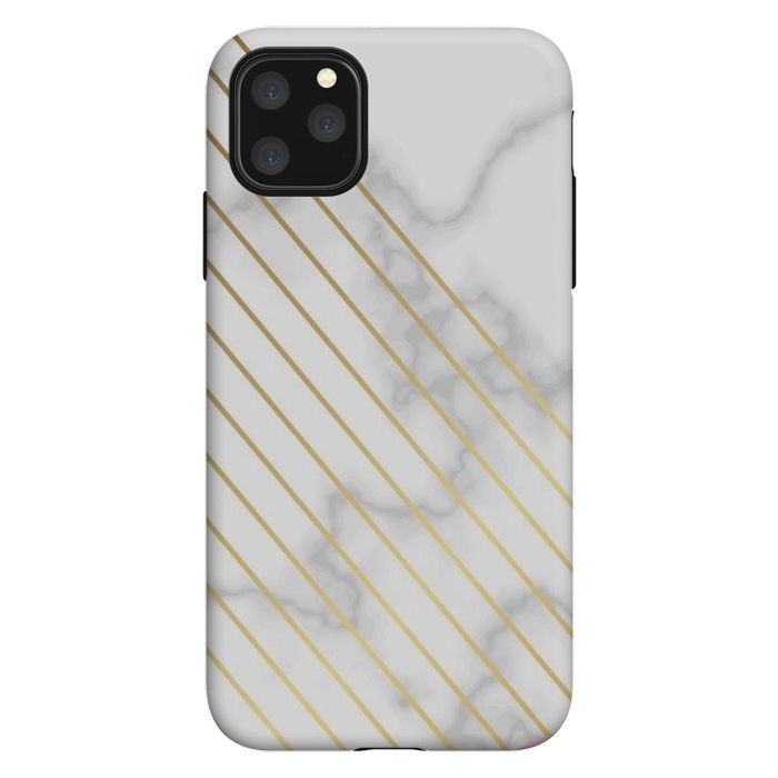 iPhone 11 Pro Max StrongFit Modern Marble Design Pink and Gray by ArtsCase