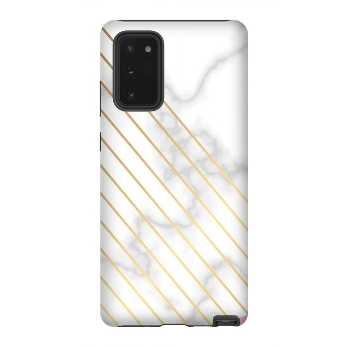 Galaxy Note 20 StrongFit Modern Marble Design Pink and Gray by ArtsCase