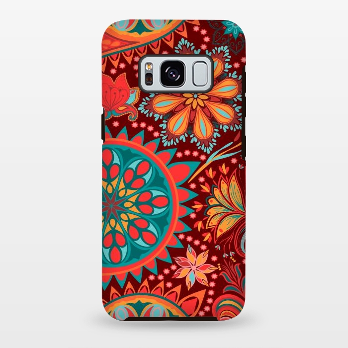 Galaxy S8 plus StrongFit Paisley Vintage Floral Motif Ethnic Seamless Background by ArtsCase