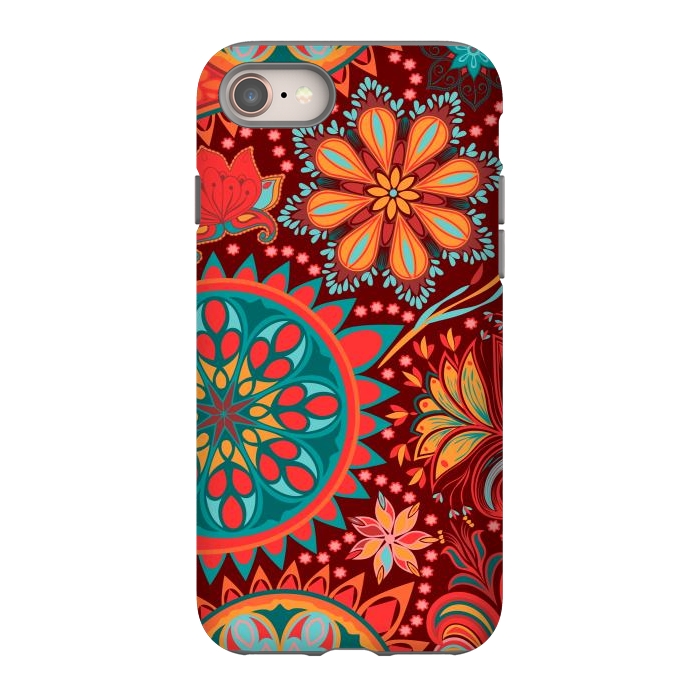 iPhone 8 StrongFit Paisley Vintage Floral Motif Ethnic Seamless Background by ArtsCase