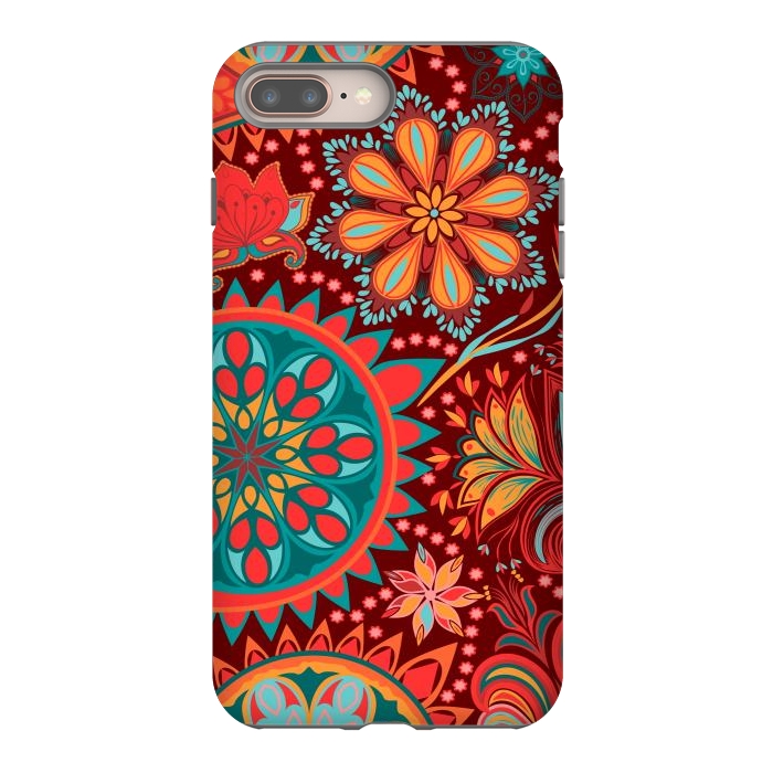 iPhone 8 plus StrongFit Paisley Vintage Floral Motif Ethnic Seamless Background by ArtsCase